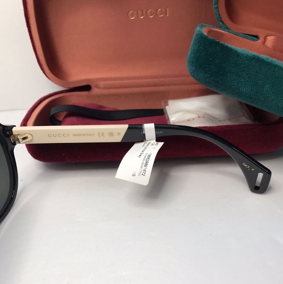 New - 💯 Original  Gucci GG0463 Grey Green Polarized Pilot Men's Sunglasses GG0 - Picture 11 of 12